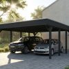 AI generated – Carport Friesland 546 x 555 cm, mit Stahl-Dachplatten, anthrazit