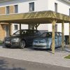Carport Friesland 546 x 708 cm, mit Stahl-Dachplatten, grün imprägniert AI generated – Carport Friesland 546 x 708 cm, mit Stahl-Dachplatten, grün imprägniert