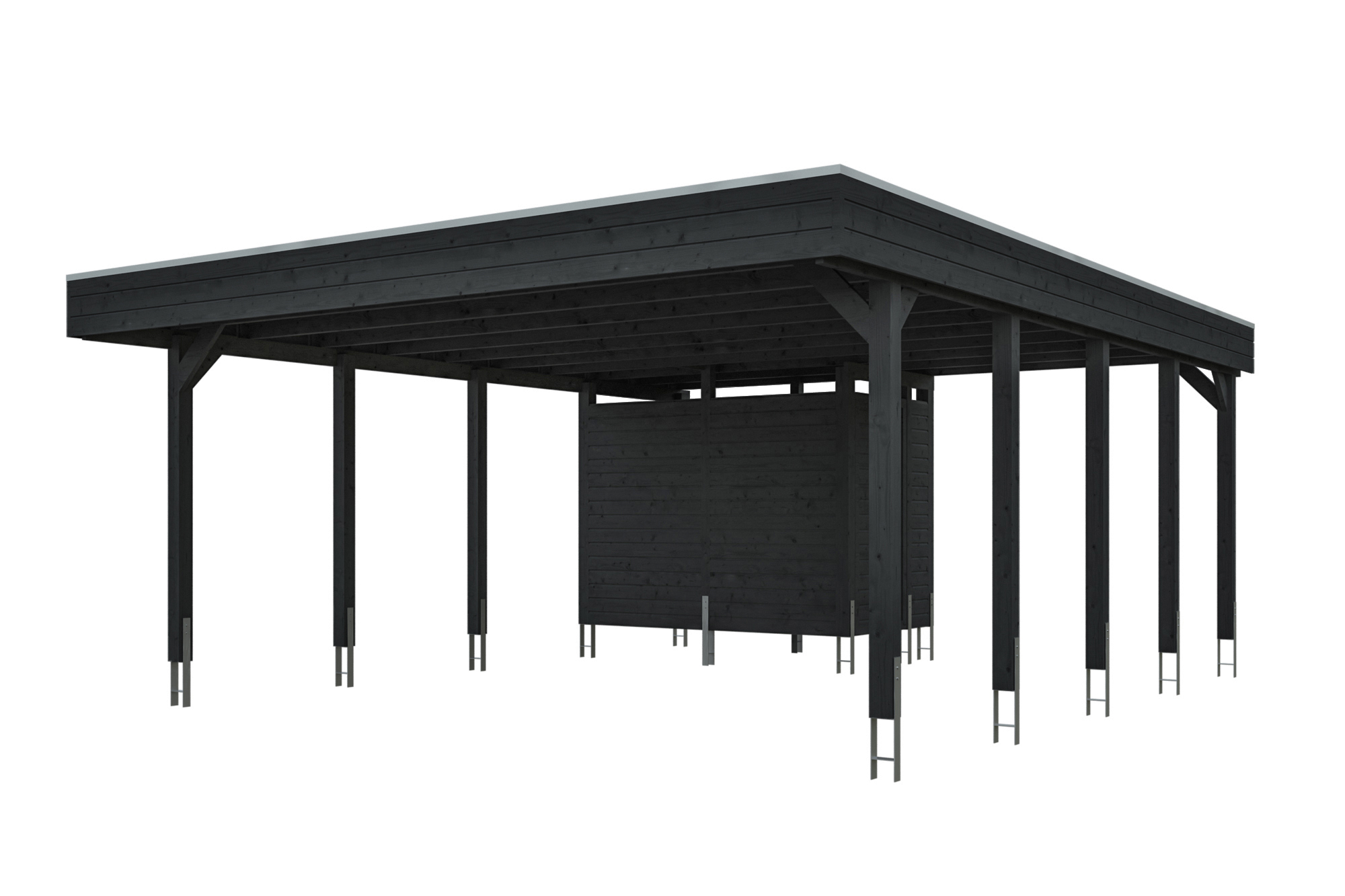 Carport Friesland 546 x 708 cm, mit Stahl-Dachplatten, anthrazit AI generated – Carport Friesland 546 x 708 cm, mit Stahl-Dachplatten, anthrazit