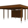 Carport Friesland 546 x 708 cm, mit EPDM-Dach, nussbaum AI generated – Carport Friesland 546 x 708 cm, mit EPDM-Dach, nussbaum