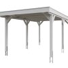 Carport Grunewald 321 x 554 cm mit Aluminiumdach, weiß