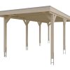 Carport Grunewald 321 x 796 cm mit EPDM-Dach, natur