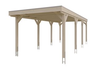 Carport Grunewald 321 x 796 cm mit EPDM-Dach, natur