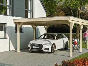 Carport Grunewald 427 x 554 cm mit EPDM-Dach, natur