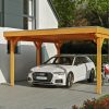 Carport Grunewald 427 x 554 cm mit EPDM-Dach, eiche hell