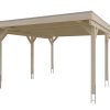 Carport Grunewald 427 x 554 cm mit Aluminiumdach, natur