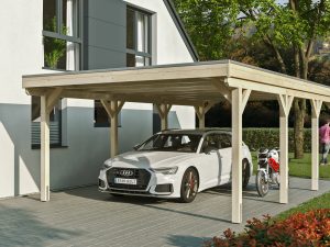 Carport Grunewald 427 x 796 cm mit EPDM-Dach, natur