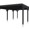 Carport Grunewald 427 x 796 cm mit Aluminiumdach, anthrazit