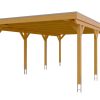 Carport Grunewald 427 x 796 cm mit Aluminiumdach, eiche hell