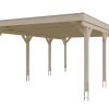 Carport Grunewald 427 x 796 cm mit Aluminiumdach, natur