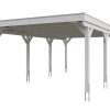 Carport Grunewald 427 x 796 cm mit Aluminiumdach, weiß