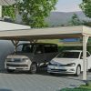 Carport Grunewald 622 x 554 cm mit EPDM-Dach, natur