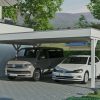 Carport Grunewald 622 x 554 cm mit EPDM-Dach, weiß