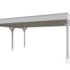 Carport Grunewald 622 x 554 cm mit Aluminiumdach, weiß