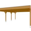 Carport Grunewald 622 x 796 cm mit Aluminiumdach, eiche hell