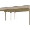 Carport Grunewald 622 x 796 cm mit Aluminiumdach, natur