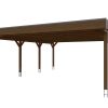 Carport Grunewald 622 x 796 cm mit Aluminiumdach, nussbaum