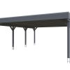 Carport Grunewald 622 x 796 cm mit Aluminiumdach, schiefergrau
