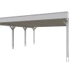 Carport Grunewald 622 x 796 cm mit Aluminiumdach, weiß