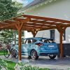 Carport Odenwald 428 x 541 cm, nussbaum
