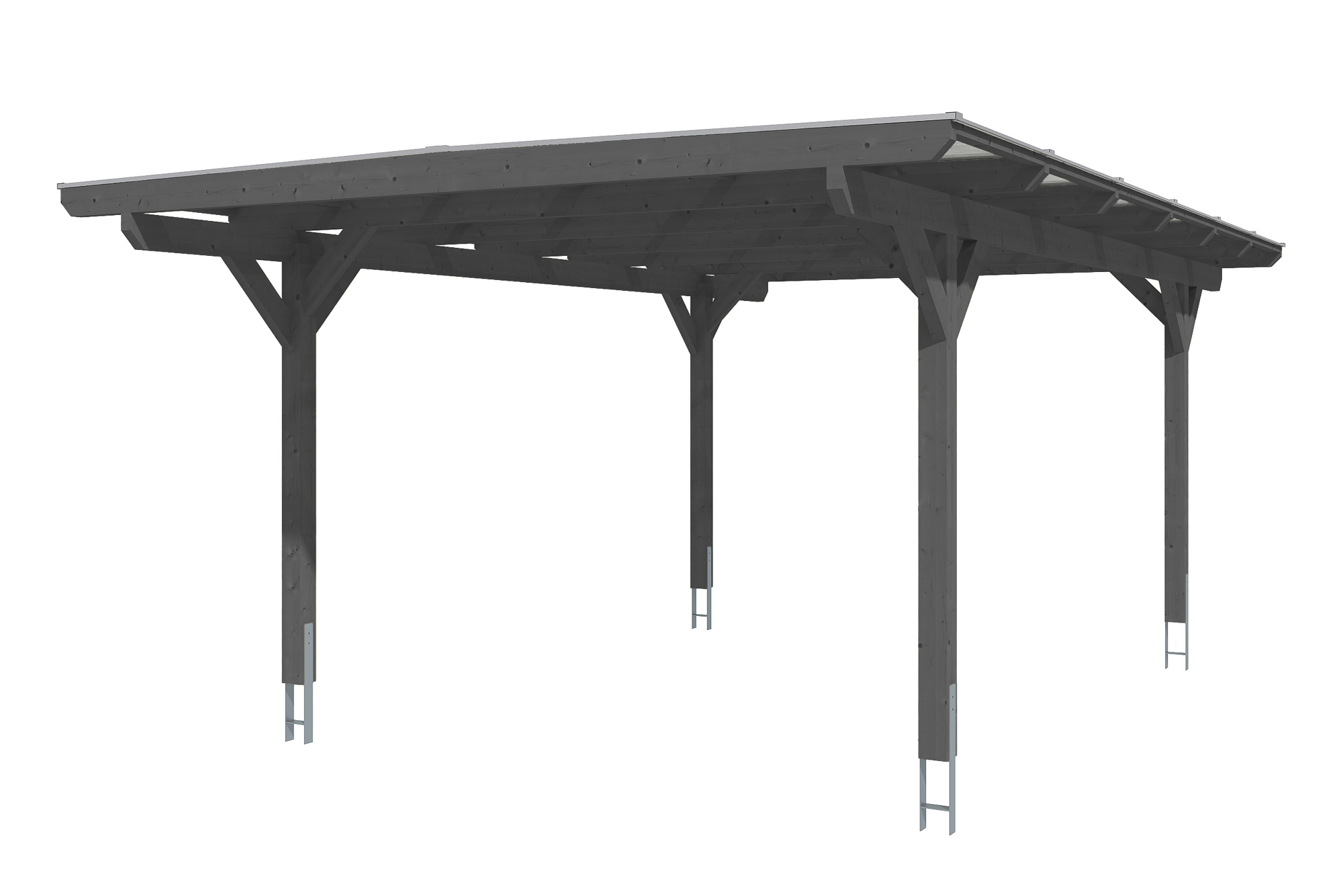Carport Odenwald 428 x 648 cm, schiefergrau