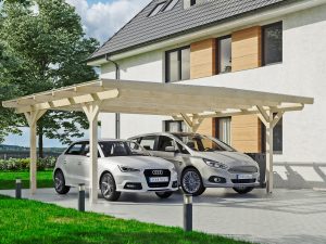 Carport Odenwald 640 x 541 cm, natur