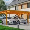 Carport Odenwald 640 x 541 cm, eiche hell