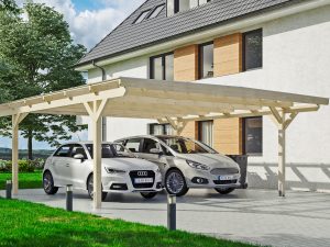 Carport Odenwald 640 x 648 cm, natur