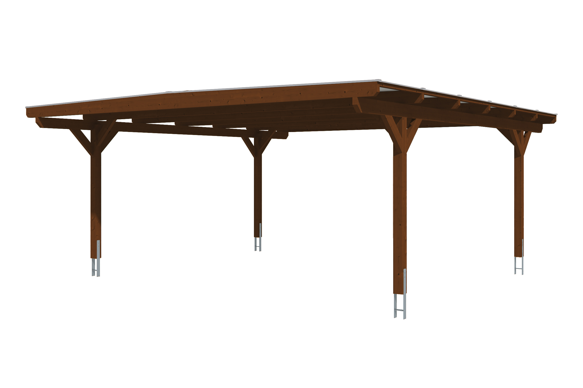 Carport Odenwald 640 x 648 cm, nussbaum Carport Odenwald 640 x 648 cm, nussbaum