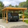 Carport Spessart 355 x 604 cm, eiche hell