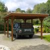 Carport Spessart 355 x 604 cm, nussbaum