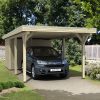Carport Spessart 355 x 846 cm mit Abstellraum, natur