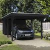 Carport Spessart 355 x 846 cm mit Abstellraum, anthrazit