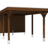 Carport Spessart 355 x 846 cm, nussbaum