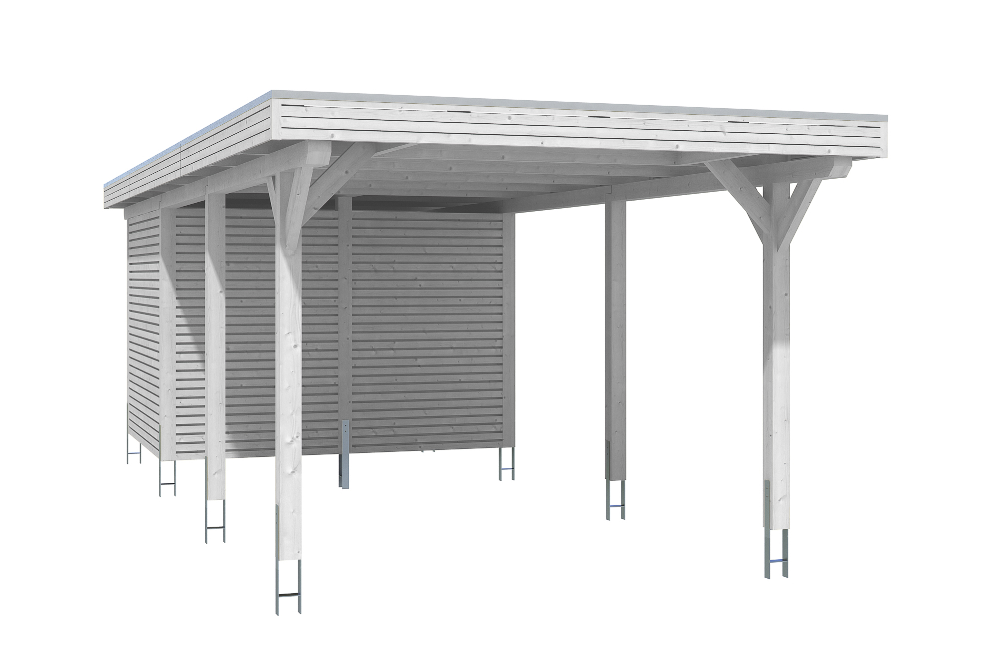 Carport Spessart 355 x 846 cm, weiß