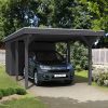 Carport Spessart 355 x 846 cm mit Abstellraum, schiefergrau