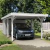 Carport Spessart 355 x 846 cm mit Abstellraum, weiß