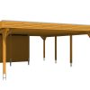 Carport Spessart 611 x 846 cm, eiche hell