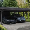 Carport Spessart 611 x 846 cm mit Abstellraum, schiefergrau