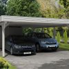 Carport Spessart 611 x 846 cm mit Abstellraum, weiß