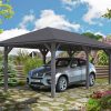 Carport Taunus 374 x 656 cm, schiefergrau Carport Taunus 374 x 656 cm, schiefergrau