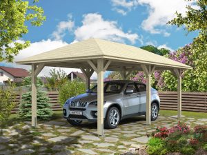 Carport Taunus 374 x 656 cm, natur