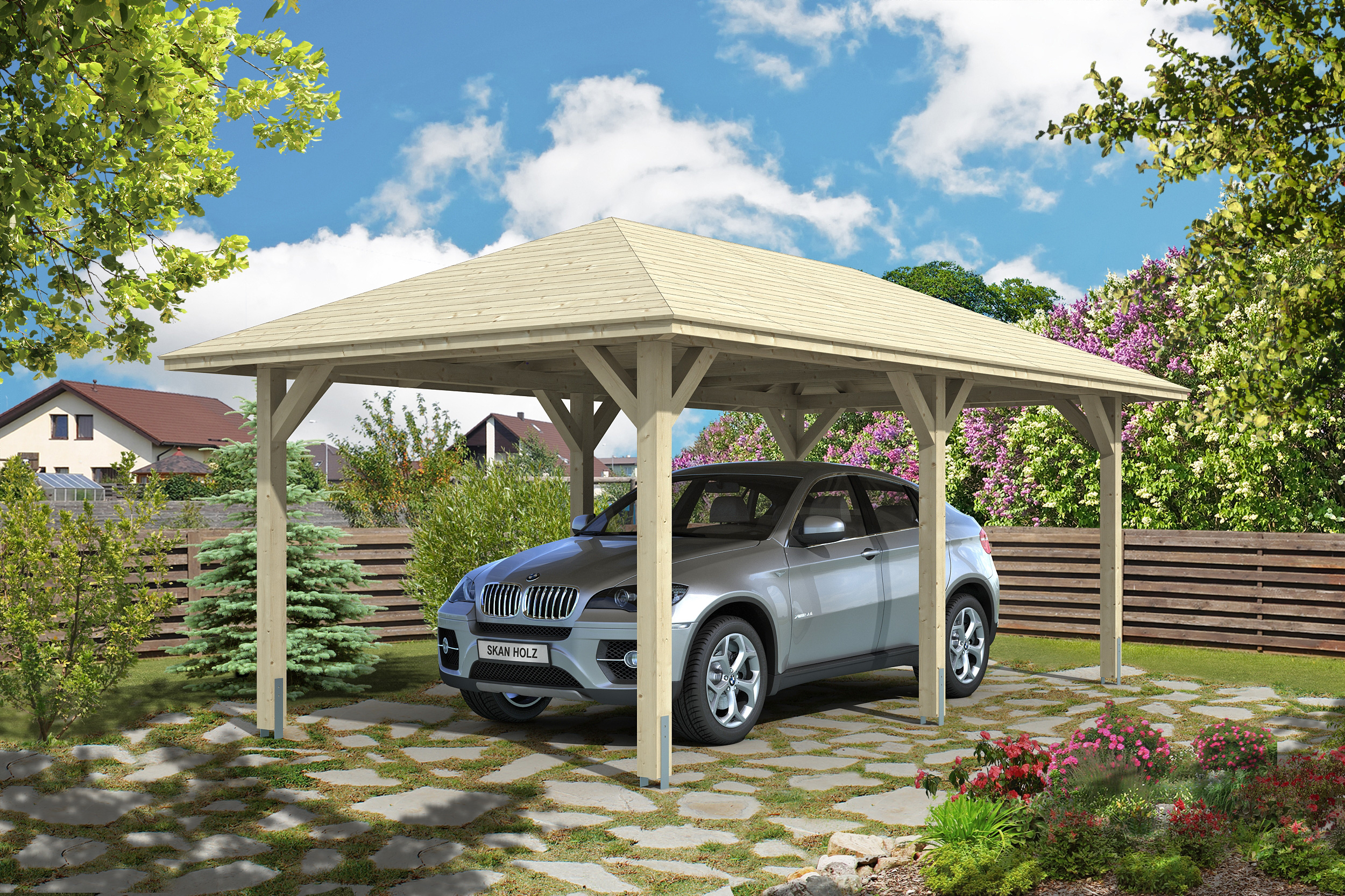 Carport Taunus 374 x 656 cm, natur Carport Taunus 374 x 656 cm, natur