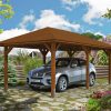 Carport Taunus 374 x 656 cm, nussbaum Carport Taunus 374 x 656 cm, nussbaum