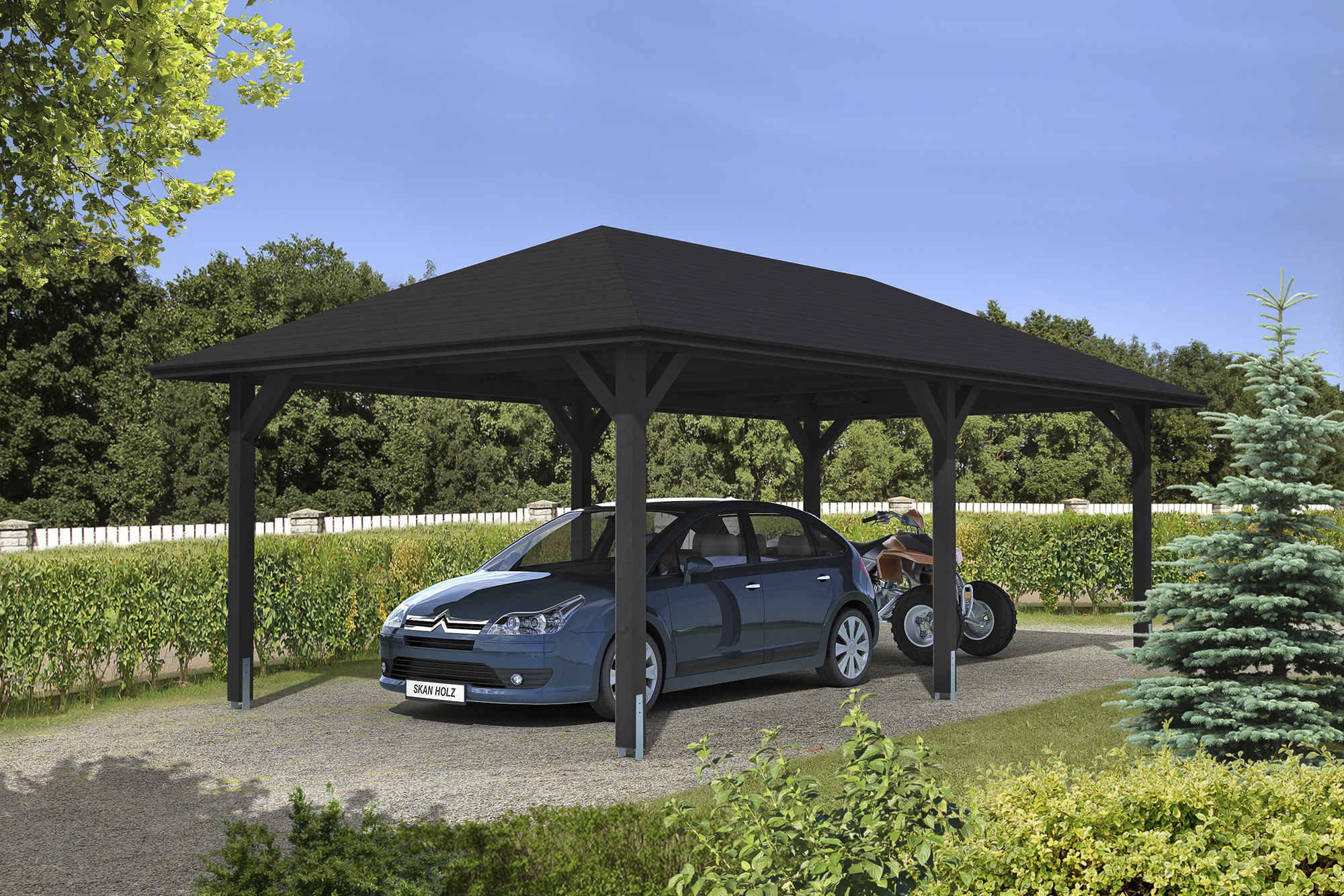 Carport Taunus 439 x 786 cm, anthrazit