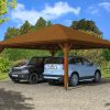 Carport Taunus 634 x 634 cm, nussbaum Carport Taunus 634 x 634 cm, nussbaum