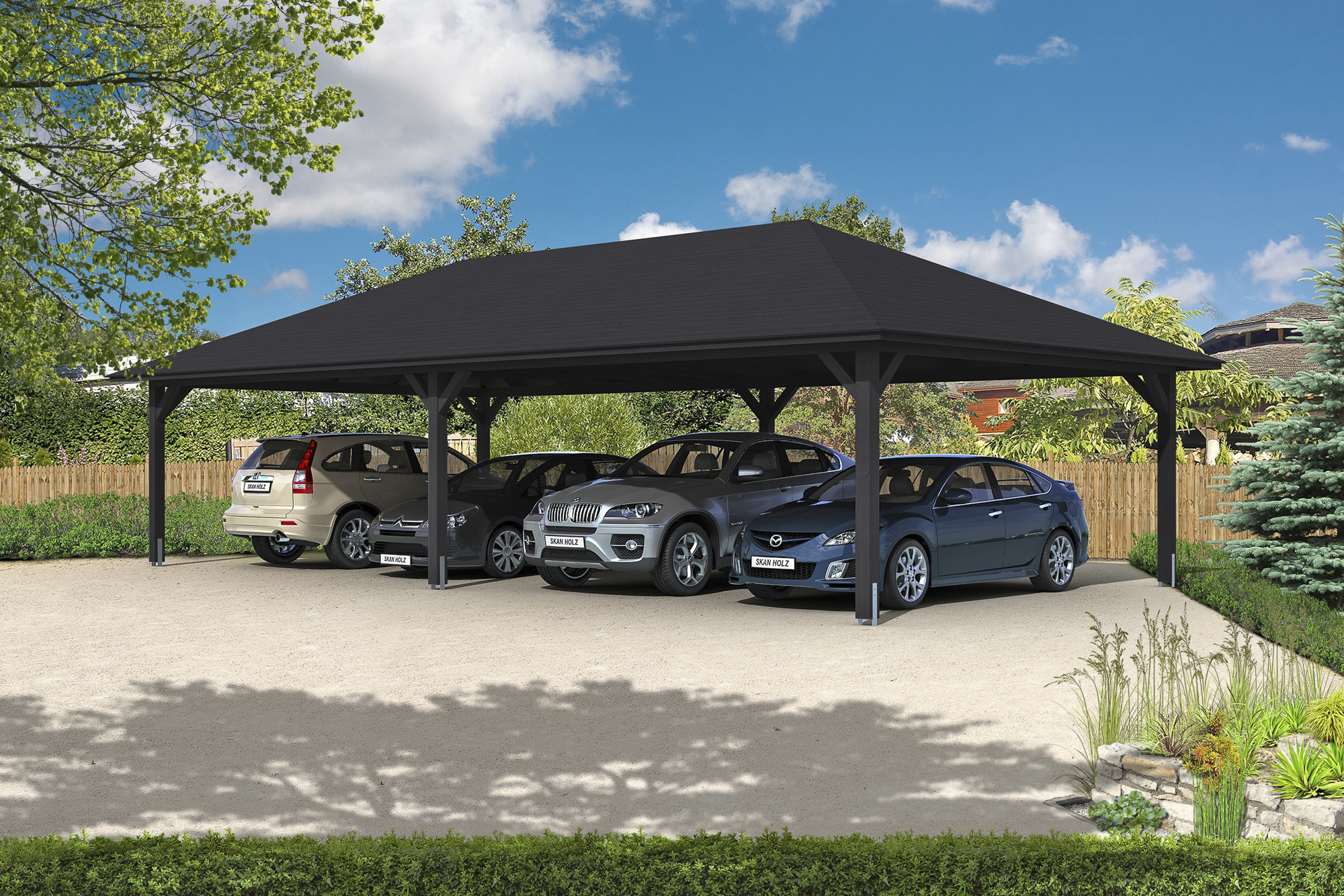 Carport Taunus 1176 x 634 cm, anthrazit Carport Taunus 1176 x 634 cm, anthrazit