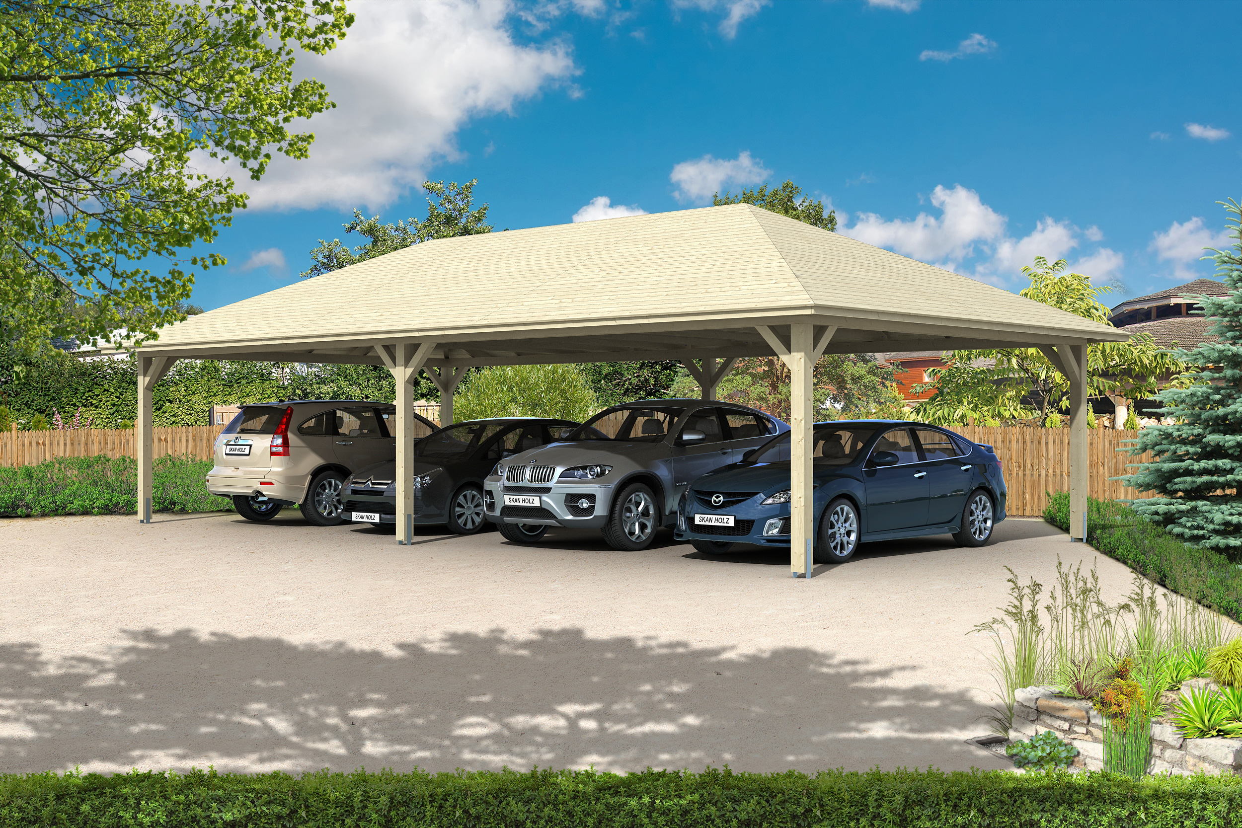 Carport Taunus 1176 x 634 cm, natur Carport Taunus 1176 x 634 cm, natur