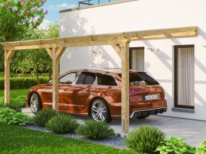 Carport Vogtland 300 x 541 cm, natur