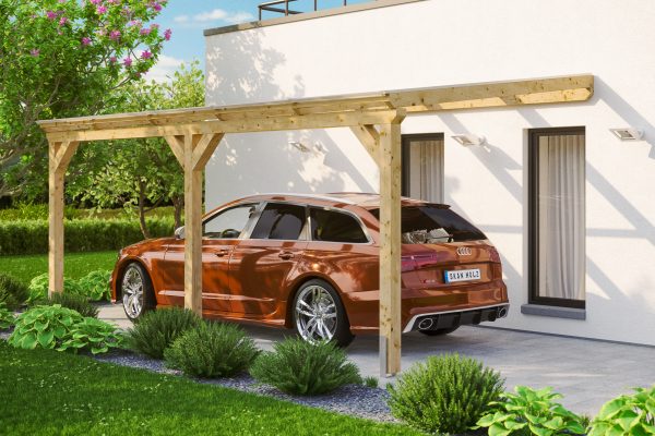 Carport Vogtland 300 x 541 cm, natur